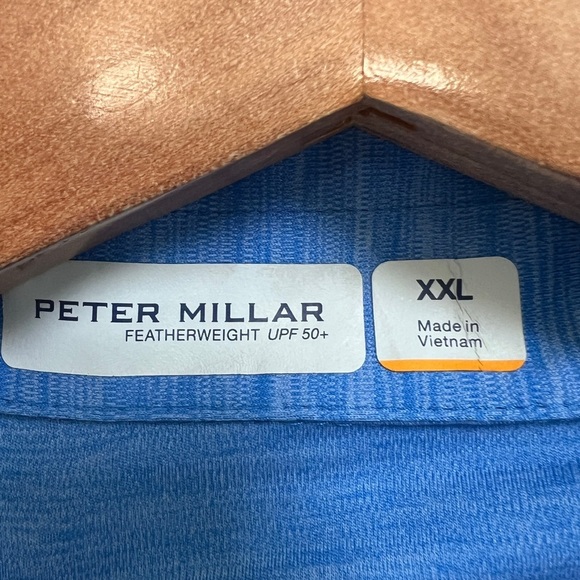Peter Millar featherweight UPF 50+Long Sleeve Golf Polo Size XXL - Picture 3 of 5